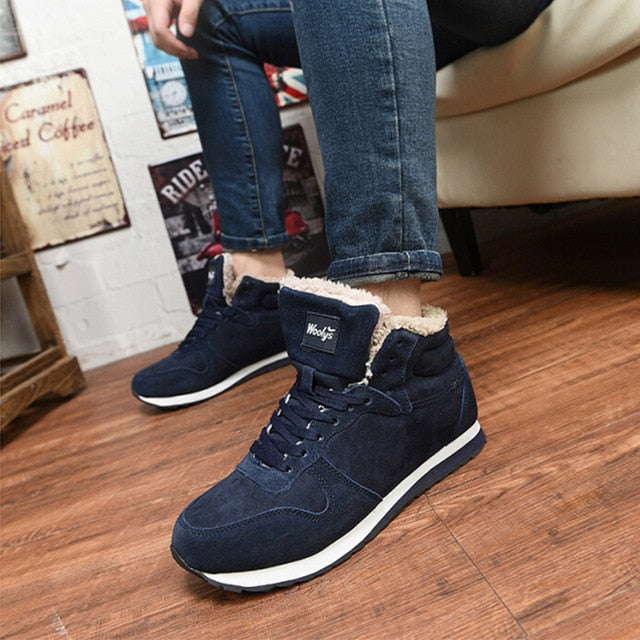 Men Shoes Warm Plush Winter Shoes Winter Sneakers Men Fashion Trainers Chaussure Homme Krasovki Men Casual Shoes Plus Size 35-48