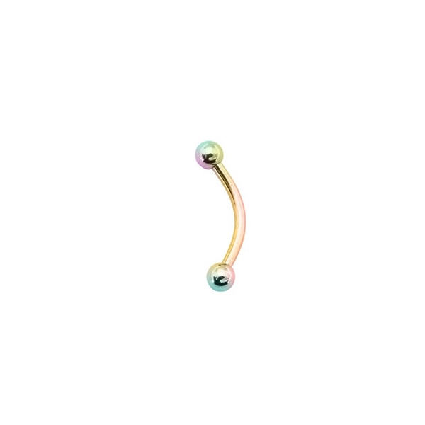 Alisouy 2Pcs Stainless Steel Curved Eyebrow Nose Lip Earrings Nipple Piercings Punk Unisex Body Piercing septum sieraden
