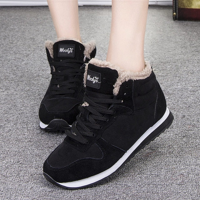 Women Boots Plus Size 35-47 Couple Winter Sneakers For Winter Boots Shoes Woman Keep Warm Ankle Botas Mujer Snow Boots Female