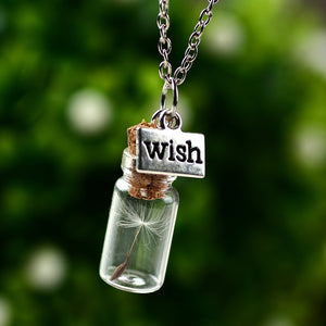 2019 new Fashion  States sell lots of creative bottle pendant DIY craft decoration glass dandelion can deposit perfume necklace