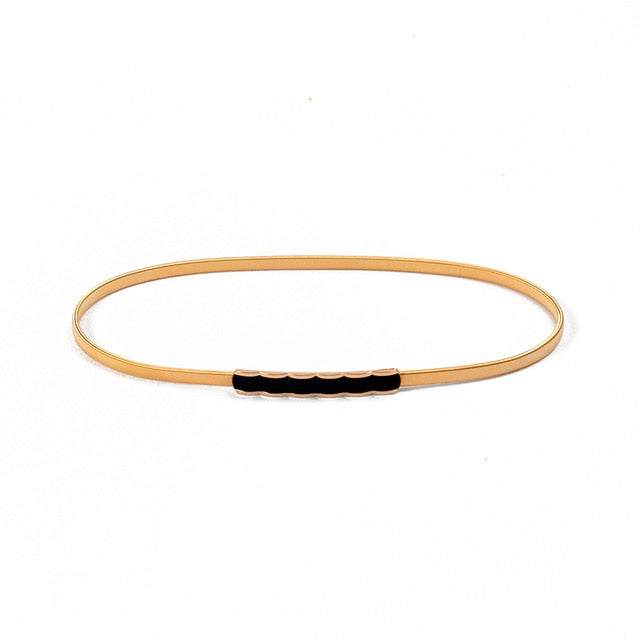 Elegant Women Pearl Belt Waist Belt Elastic Buckle Pearl Chain Belt Female Girls Dress Crystal Strap