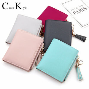 Ladies cute small leather multi-function short wallet mini trend fashion student coin purse credit card clutch bag free shipping