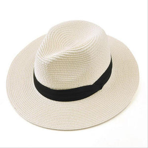BINGYUANHAOXUAN Brand 2017 New Summer Hats For Women Black Ribbon Panama Straw Hat Fashion Lady Lady Hats Beach Sun Hat