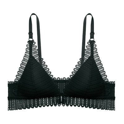 New Fashion Sexy Lace Wireless Bras For Women Lingerie Front Closure Wire Free Push Up Bra Seamless Breathable Backless Bralette
