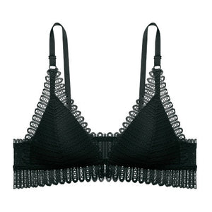 New Fashion Sexy Lace Wireless Bras For Women Lingerie Front Closure Wire Free Push Up Bra Seamless Breathable Backless Bralette