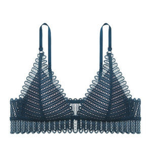 New Fashion Sexy Lace Wireless Bras For Women Lingerie Front Closure Wire Free Push Up Bra Seamless Breathable Backless Bralette