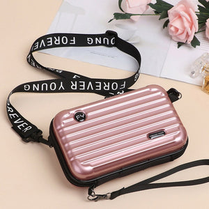 Luxury Hand bags for Women 2019 New Suitcase Shape Totes Fashion letter pattern Famous Brand Clutch Bag ABS plastic Shoulder bag