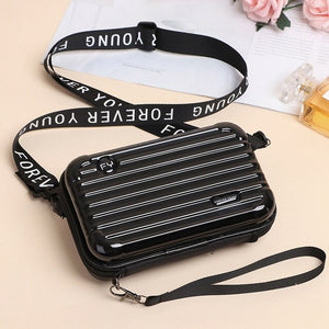Luxury Hand bags for Women 2019 New Suitcase Shape Totes Fashion letter pattern Famous Brand Clutch Bag ABS plastic Shoulder bag