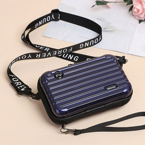 Luxury Hand bags for Women 2019 New Suitcase Shape Totes Fashion letter pattern Famous Brand Clutch Bag ABS plastic Shoulder bag