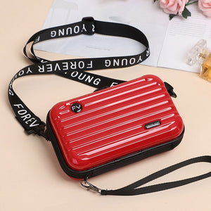 Luxury Hand bags for Women 2019 New Suitcase Shape Totes Fashion letter pattern Famous Brand Clutch Bag ABS plastic Shoulder bag