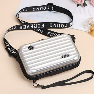 Luxury Hand bags for Women 2019 New Suitcase Shape Totes Fashion letter pattern Famous Brand Clutch Bag ABS plastic Shoulder bag