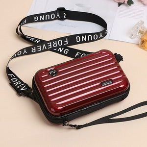 Luxury Hand bags for Women 2019 New Suitcase Shape Totes Fashion letter pattern Famous Brand Clutch Bag ABS plastic Shoulder bag