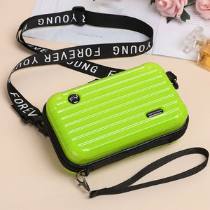 Luxury Hand bags for Women 2019 New Suitcase Shape Totes Fashion letter pattern Famous Brand Clutch Bag ABS plastic Shoulder bag