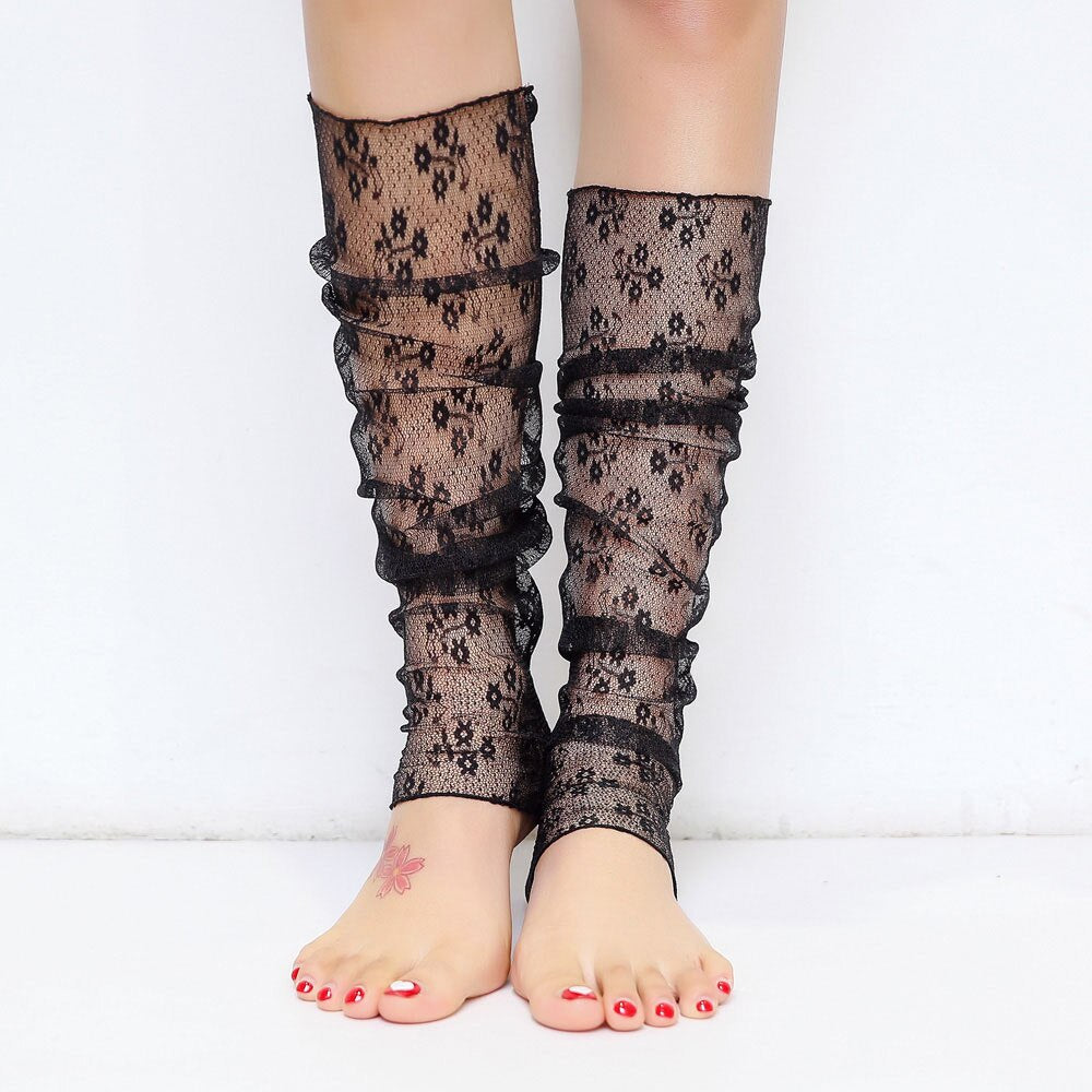 MUQGEW 2019 fashion lace socks for girls socks women sexy Women's Fashion Summer Anti-UV Lace Gloves Or Leg Socks#y4