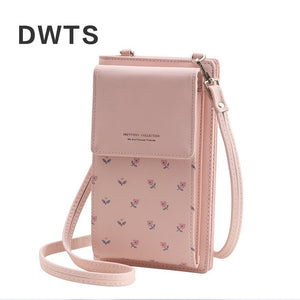 2019 New Women Casual Wallet Brand Cell Phone Wallet Big Card Holders Wallet Handbag Purse Clutch Messenger Shoulder Straps Bag