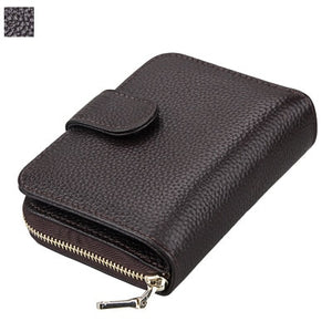Women Wallets Metal Zipper Small Wallet Short Credit Card Holder Genuine Leather Coin Purse Cowhide Luxury Purses Female