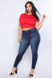 2020 Newest Hot Overweight Women's Plus Size Stretch Denim Skinny Jeans Pencil Pants Plump Female High Waist Trousers Jeans