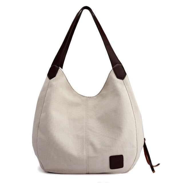 Piler Large Shoulder Canvas Bag Women Handbag Pockets Ladies Hobo Bags Casual Large Women Bags Brand Luxury Ladies Hand Bags