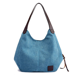 Piler Large Shoulder Canvas Bag Women Handbag Pockets Ladies Hobo Bags Casual Large Women Bags Brand Luxury Ladies Hand Bags