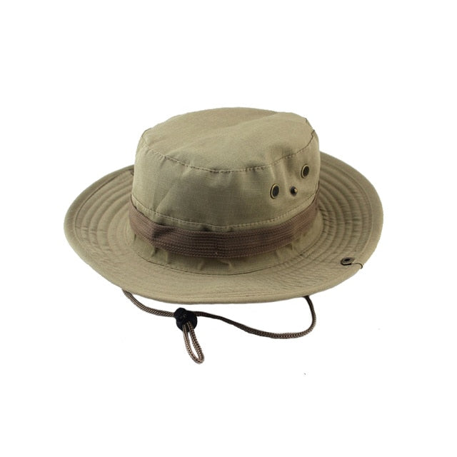 Summer Camo Fisherman Casual Bucket Camping Hiking Travel fishing mountaineering sombrero sunshade Bonnie hat For women men