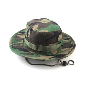 Summer Camo Fisherman Casual Bucket Camping Hiking Travel fishing mountaineering sombrero sunshade Bonnie hat For women men