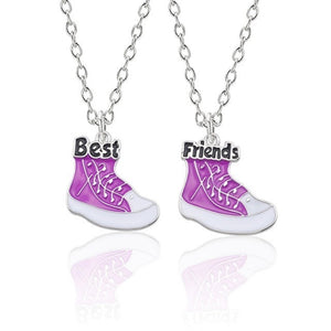 Best Friend Necklace Women Crystal Heart Tai Chi Crown Best Friends Forever Necklaces Pendants Friendship BFF Jewelry Collier