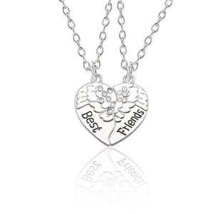Best Friend Necklace Women Crystal Heart Tai Chi Crown Best Friends Forever Necklaces Pendants Friendship BFF Jewelry Collier