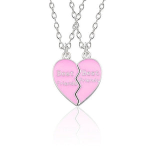 Best Friend Necklace Women Crystal Heart Tai Chi Crown Best Friends Forever Necklaces Pendants Friendship BFF Jewelry Collier
