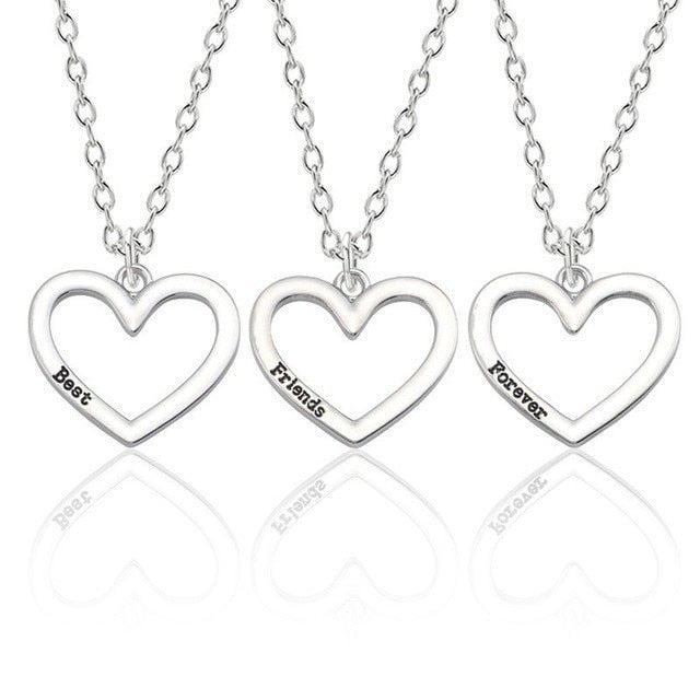 Best Friend Necklace Women Crystal Heart Tai Chi Crown Best Friends Forever Necklaces Pendants Friendship BFF Jewelry Collier