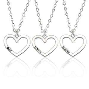 Best Friend Necklace Women Crystal Heart Tai Chi Crown Best Friends Forever Necklaces Pendants Friendship BFF Jewelry Collier