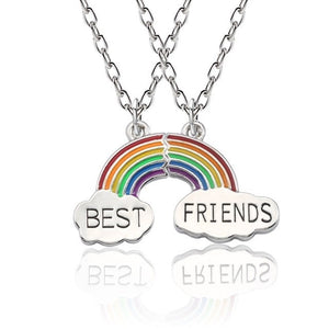 Best Friend Necklace Women Crystal Heart Tai Chi Crown Best Friends Forever Necklaces Pendants Friendship BFF Jewelry Collier