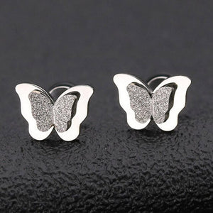 SMJEL Stainless Steel Butterfly Necklaces for Women Cute Animal Pendants Choker Girls Kids Fashion Jewelry Gift boucle d'oreille