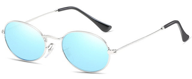 Small Oval Mirror Sunglasses For Women Luxury 2020  Men Brand Designer Eyewear Shades Ladies Alloy Sun Glasses UV400 Eyeglasses