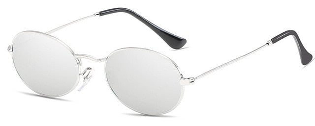 Small Oval Mirror Sunglasses For Women Luxury 2020  Men Brand Designer Eyewear Shades Ladies Alloy Sun Glasses UV400 Eyeglasses