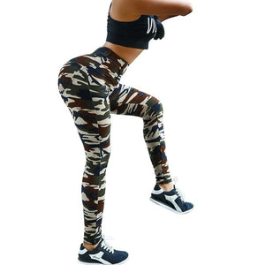 BEFORW Casual Camouflage Womens Leggins Printing Elasticity Leggings Camouflage Fitness Pant Sexy Skinny High Waist Legging
