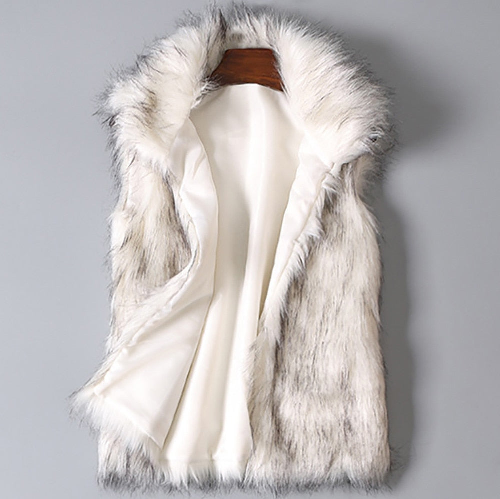 Autumn And Winter Women's New Hair Vest Imitation Fur Vest Stand Collar Artificial Fur Coat Thick Fashion Jacket Cold #Zer