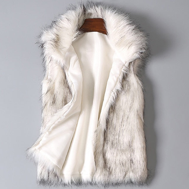 Autumn And Winter Women's New Hair Vest Imitation Fur Vest Stand Collar Artificial Fur Coat Thick Fashion Jacket Cold #Zer