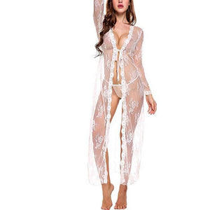 Erotic Hot Perspective Sexy Lace Lingerie Women Babydoll Kimono Robe Sexy Underwear Plus Size Porno Sexi Langerie Sexy Costumes