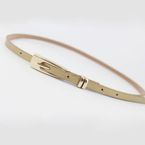 New 8 Colors Thin Pu Leather Belt Female Red Brown Black White Yellow Waist Belts For Women Dress Strap Wholesale