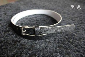 New 8 Colors Thin Pu Leather Belt Female Red Brown Black White Yellow Waist Belts For Women Dress Strap Wholesale