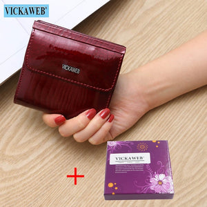 VICKAWEB Mini Wallet Women Genuine Leather Wallets Fashion Alligator Hasp Short Wallet Female Small Woman Wallets And Purses 209