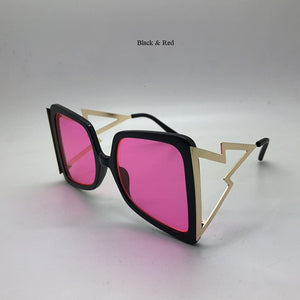 Hollow Oversize Square Sunglasses For Women 2020 New Fashion Bow Shape Bee Sun Glasses Female Gradient Black Pink Big Shades