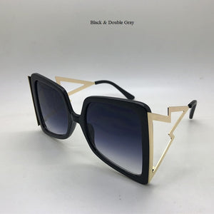 Hollow Oversize Square Sunglasses For Women 2020 New Fashion Bow Shape Bee Sun Glasses Female Gradient Black Pink Big Shades