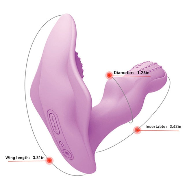 Omysky Butterfly Dildo Vibrator Wearable G Spot Clitoral Stimulator Massager Wireless Rechargable Sex Toy For Women Masturbator