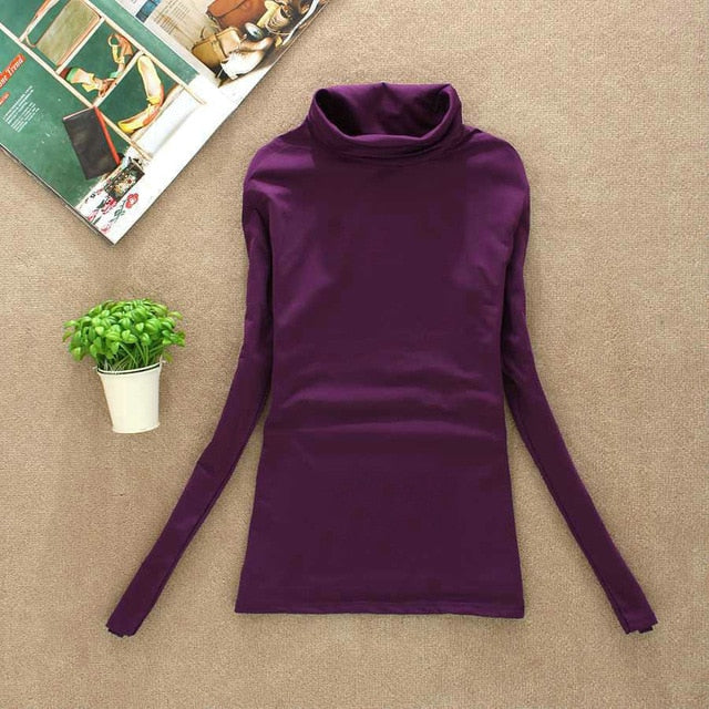 BACHASH 2020 High Quality Fashion Spring Autumn Winter Sweater Women Wool Turtleneck Pullovers Fashion Women's Solid Sweaters
