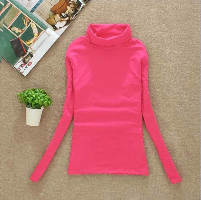 BACHASH 2020 High Quality Fashion Spring Autumn Winter Sweater Women Wool Turtleneck Pullovers Fashion Women's Solid Sweaters