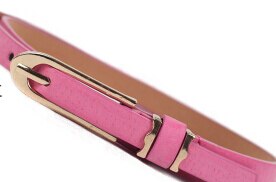 new Multi-color Lady's Slender thin Belt Ceinture feminion Pigskin metallic buckle women female waist belt free shipping