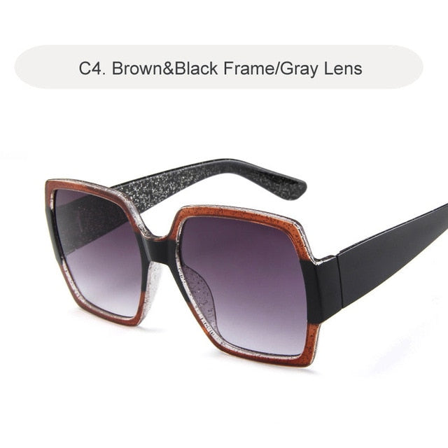 2020 Oversize Sunglasses For Women Brand Designer Retro Gradient Sun Glasses Red Green Plastic Shades Female Eyewear gafas UV400