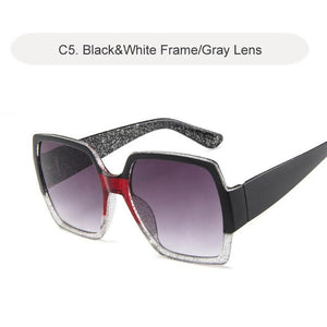 2020 Oversize Sunglasses For Women Brand Designer Retro Gradient Sun Glasses Red Green Plastic Shades Female Eyewear gafas UV400