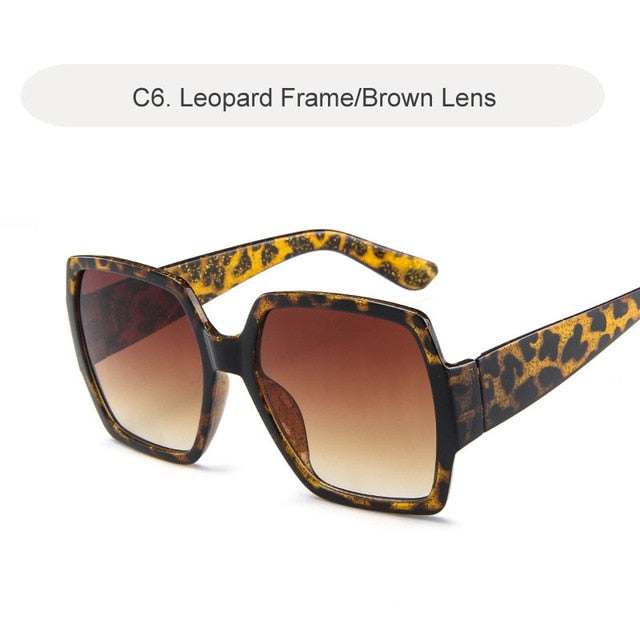 2020 Oversize Sunglasses For Women Brand Designer Retro Gradient Sun Glasses Red Green Plastic Shades Female Eyewear gafas UV400